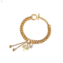 Pearl 18K Gold Plating Chain Tree Of Life Bracelet